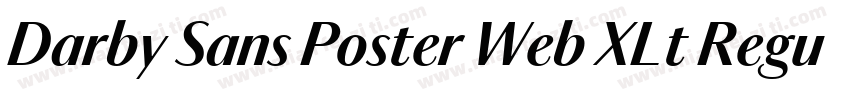 Darby Sans Poster Web XLt Regular字体转换